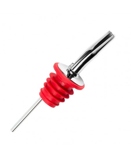Dosificador 285 - Tapón Vertedor Antigoteo con Goma ROJA - Metal Pourer