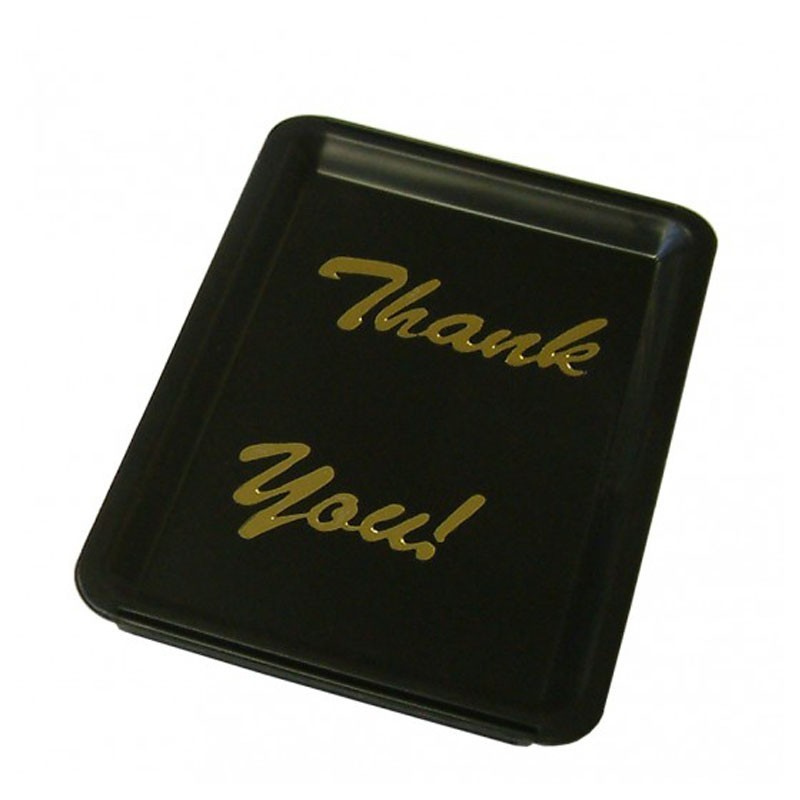 Black Plastic Tip Tray - THANK YOU