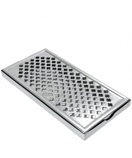 STAINLESS STEEL Tray with Drain Grid, 30 *15 cm