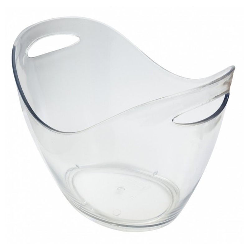 Cubitera Grande Transparente 8L – Enfriador para Champán y Bebidas para Fiestas y Terrazas