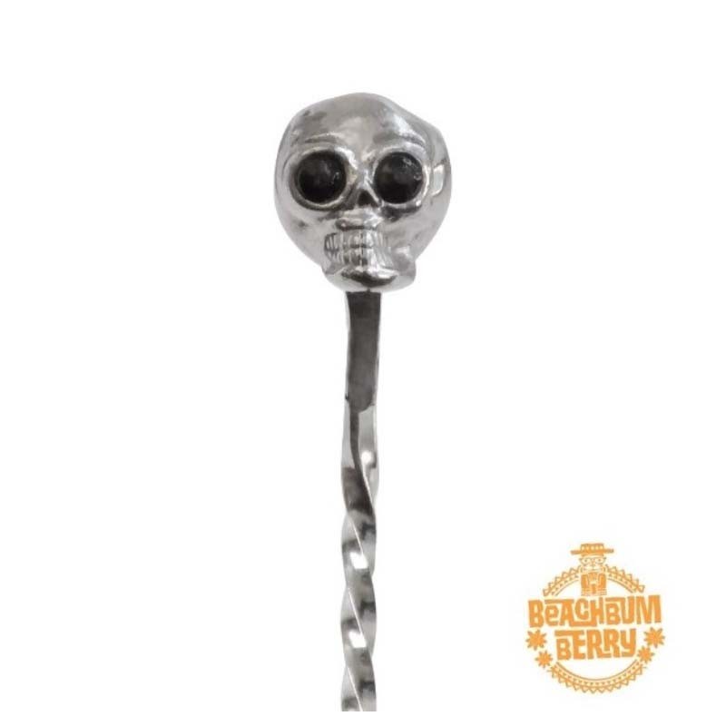 Cucharilla TIKI 33cm con CALAVERA [Cocktail KINGDOM] BarSpoon