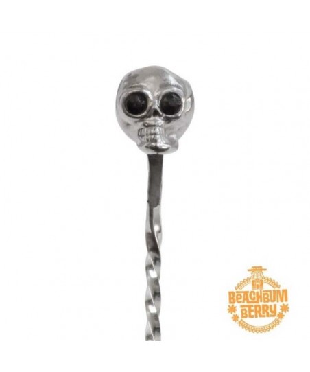 Cucharilla TIKI 33cm con CALAVERA [Cocktail KINGDOM] BarSpoon