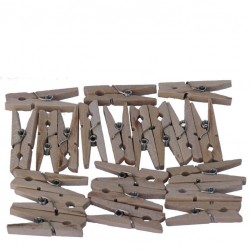 Mini Wooden Pegs NATUR, 50pcs - Cocktail Garnish