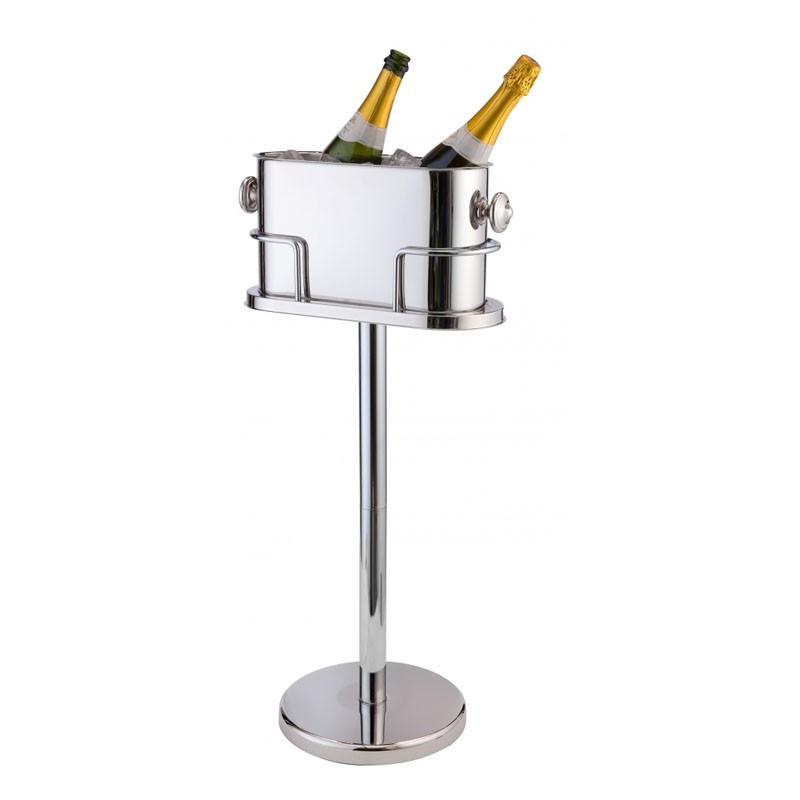 DOUBLE DeLuxe Champagne Bucket, for 2 Bottles - with Stand