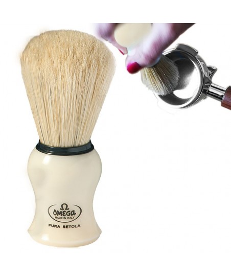Cepillo de Limpieza (Pelo Natural) para Portafiltro de Café [OMEGA]