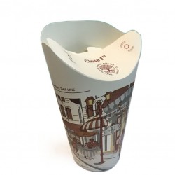 Take Away Paper Cups, FOLDABLE LID - 12oz Disposable, 40pcs