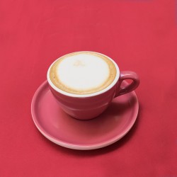 Set CAPPUCCINO (Cup & Plate) - OVEN RED Porcelain, 160ml
