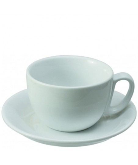 LATTE Set (Cup&Saucer) [BARISTA LINE] WHITE Porcelain