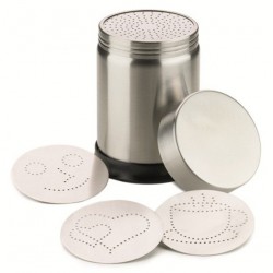 Dispensador DeLUXE para Cacao y Canela [MOTTA] con 4 Plantillas