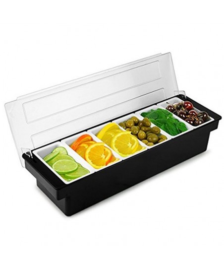 Dispensador de Especias / Organizador de Frutas Cortadas - 6 Compartimentos con Tapa