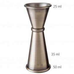 Jigger GINZA 25 /50 ml ANTIQUE [MEZCLAR] Medidor de Cócteles de Estilo Japonés