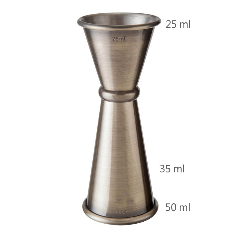 Medidor Cóctel GINZA 25 /50ml ANTIQUE [MEZCLAR] Jigger
