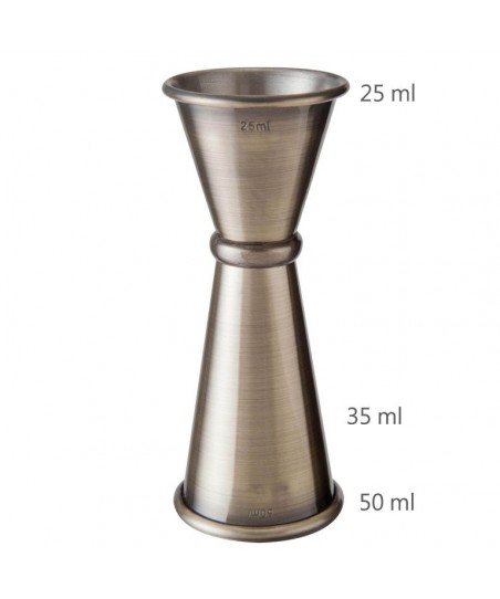 Jigger GINZA 25 /50 ml ANTIQUE [MEZCLAR] Japanese Style Cocktail Measure