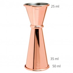 Medidor Cocteleria GINZA 25 /50ml COBRE [MEZCLAR] Jigger 3181