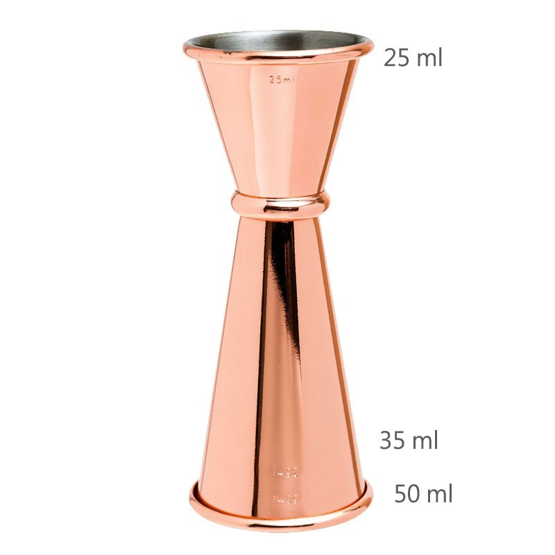 Medidor Cocteleria GINZA 25 /50ml COBRE [MEZCLAR] Jigger 3181