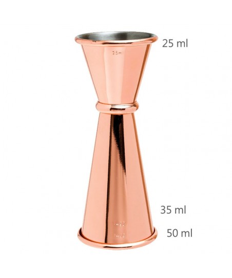 Jigger GINZA 25 /50 ml ROSE GOLD [MEZCLAR] Japanese Style Cocktail Measure 3181