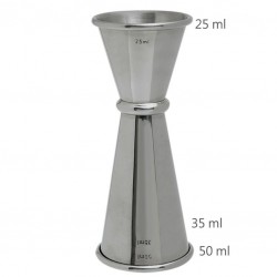 Jigger GINZA 25 /50 ml [MEZCLAR] Medidor de Cócteles de Estilo Japonés