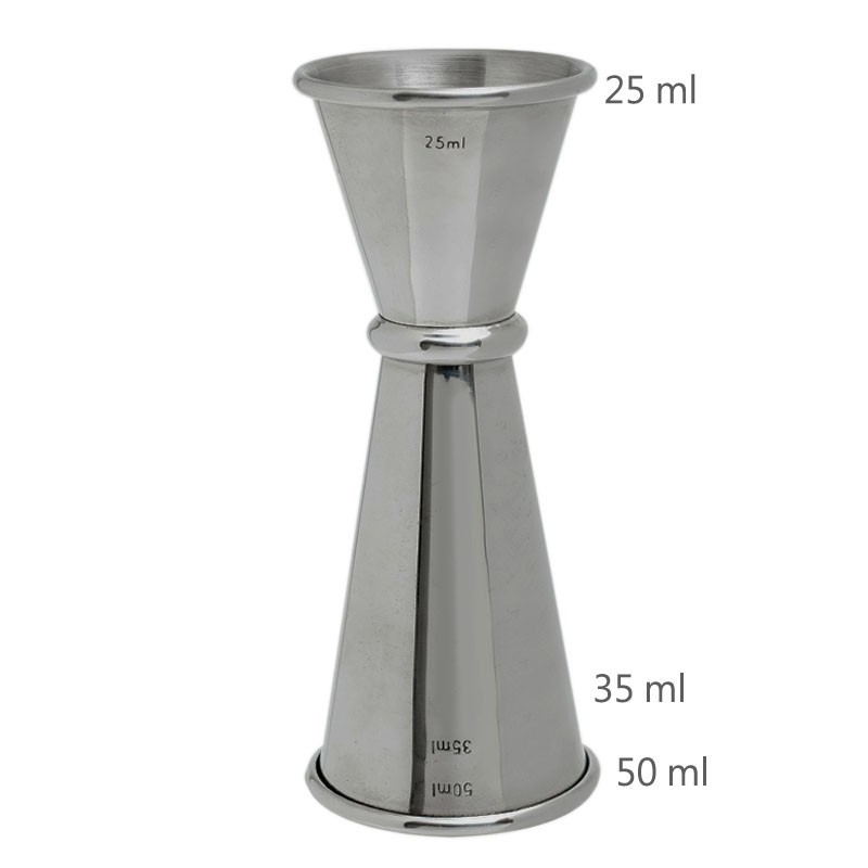 Jigger GINZA 25 /50 ml [MEZCLAR] Japanese Style Cocktail Measure 3179