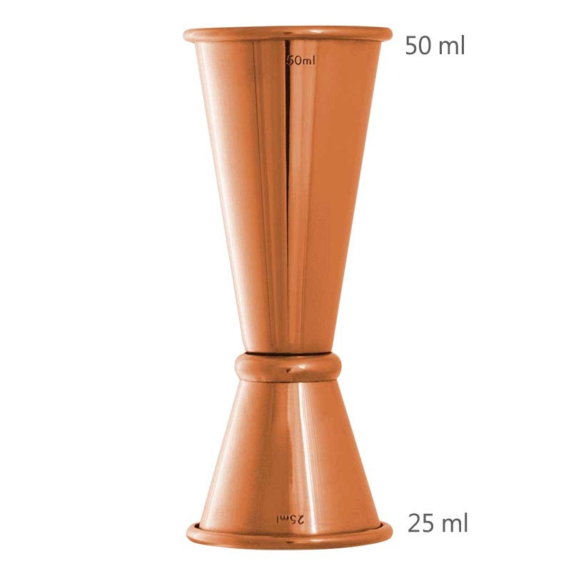 Jigger GINZA 25 /50 ml COPPER Plated [UrbanBAR] Japanese Style Cocktail Measure