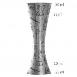 Jigger AERO 25 /50ml TIKI [UrbanBAR] Medidor Profesional para Cócteles