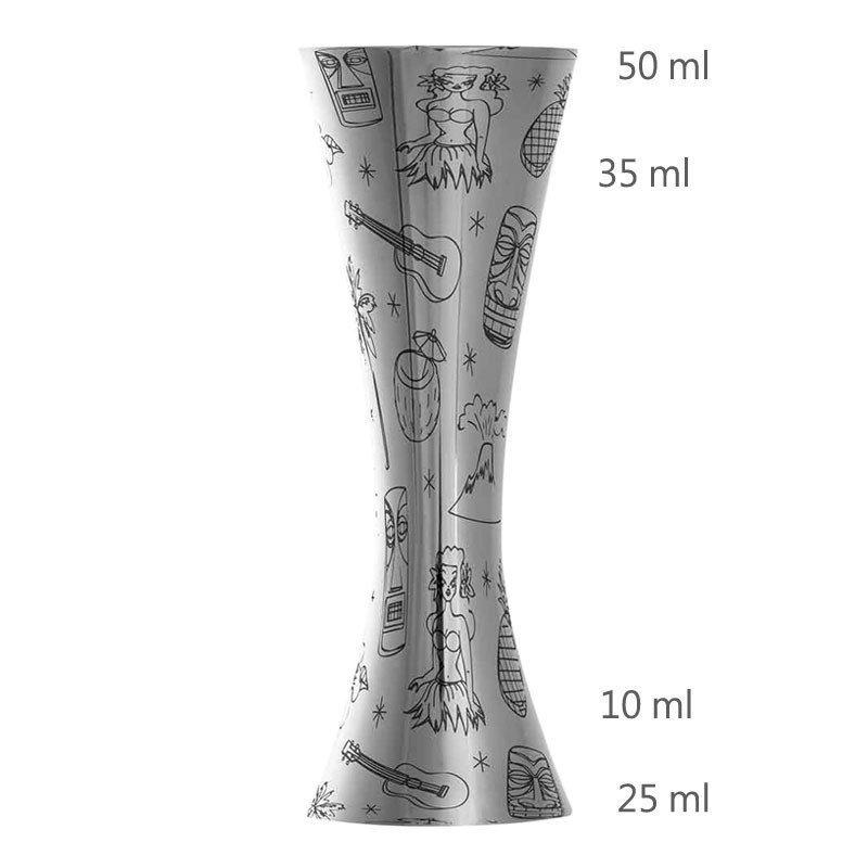AERO Jigger 25 /50ml TIKI [UrbanBAR] Professional Cocktail Measure