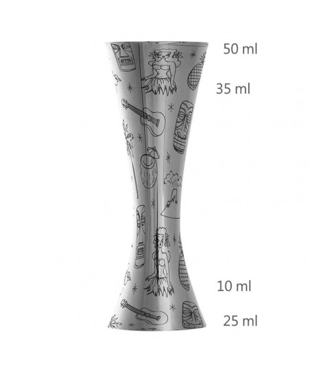Jigger AERO 25 /50ml TIKI [UrbanBAR] Medidor Profesional para Cócteles