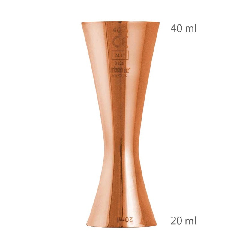 CE Marked AERO Jigger 20/40ml COPPER Plated [UrbanBAR] Professional Bar Measure