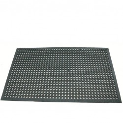 BLACK Floor Mat 152,5 *92,5cm - Non-Slip Rubber