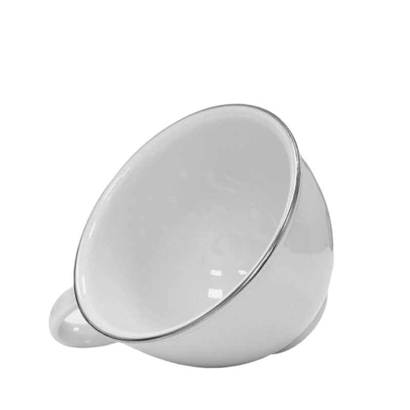 COFFEE Cup - White Porcelain, with PLATINUM Edge