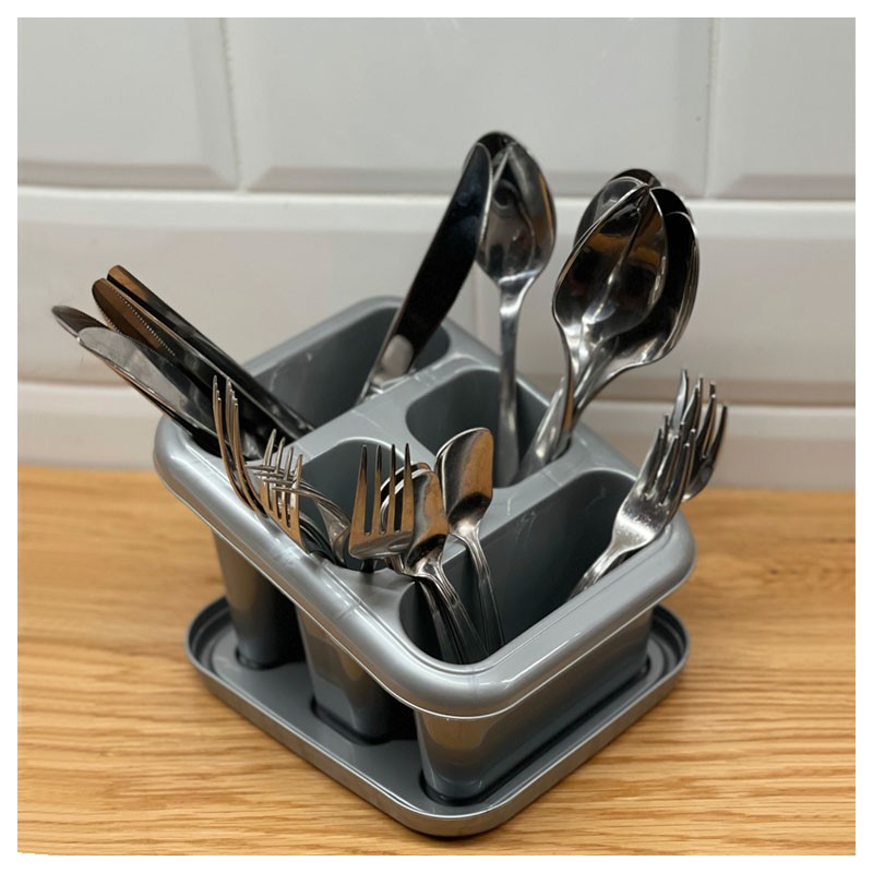 Cutlery Dryer with Drain Tray - Plastic