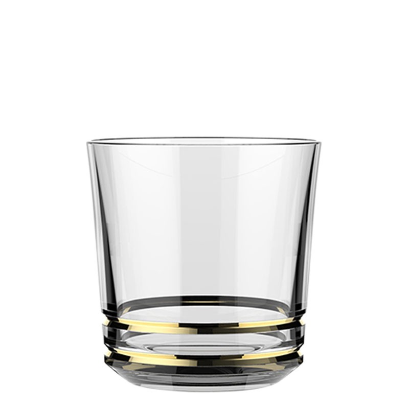 AETHER with GOLD RINGS Double Old Fashion glass [LIBBEY] 350ml