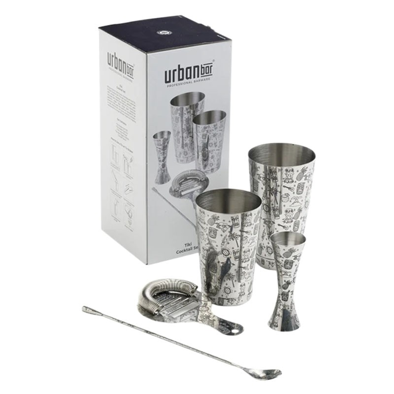 Set de Coctelería TATTOO de 5 Piezas [UrbanBAR] Estuche de Regalo Premium