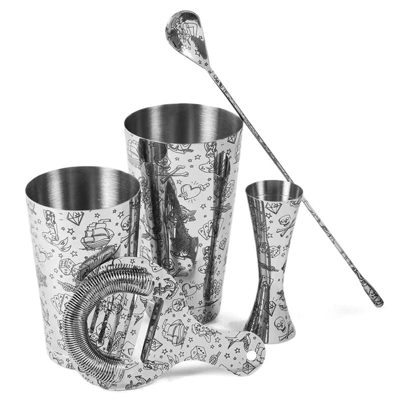TATTOO 5-Piece Professional Cocktail Set [UrbanBAR] – Premium Gift Box