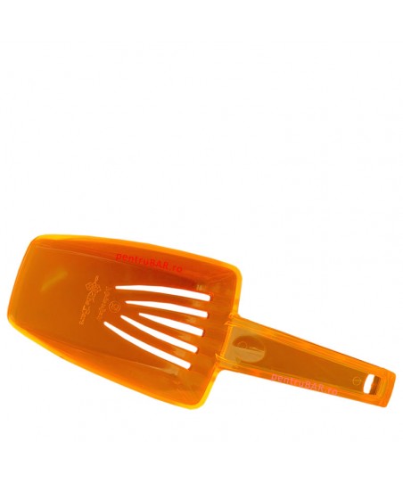 Ice Scoop with DRAINAGE HOLES [THE BARS] 10oz, Neon ORANGE Plastic