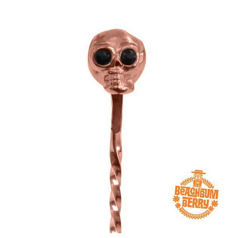 Cucharilla TIKI 33cm CALAVERA COBRE [Cocktail KINGDOM] BarSpoon