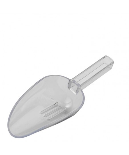 Ice Scoop with DRAINAGE HOLES [MEZCLAR] 7oz, CLEAR Plastic 3644C