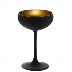 ELEMENTS Black & Gold (Crystal) Champagne /Cocktail Coupe glass [STÖLZLE] 230ml