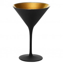 ELEMENTS Black & Gold (Crystal) Martini (Y) glass [STÖLZLE] 240ml