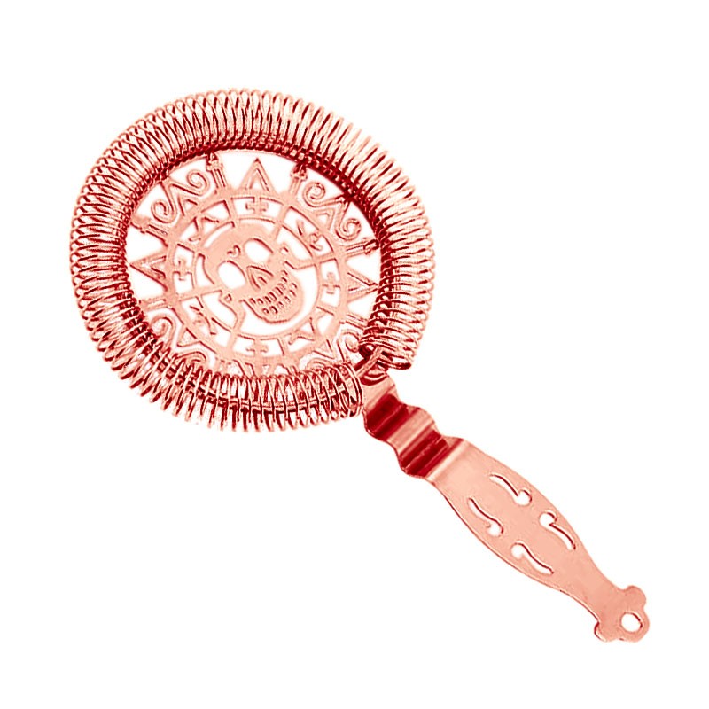 Hawthorne Strainer SKULL color COBRE [MEZCLAR] Colador de Cócteles