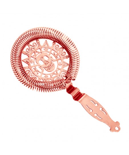 Hawthorne Strainer SKULL color COBRE [MEZCLAR] Colador de Cócteles