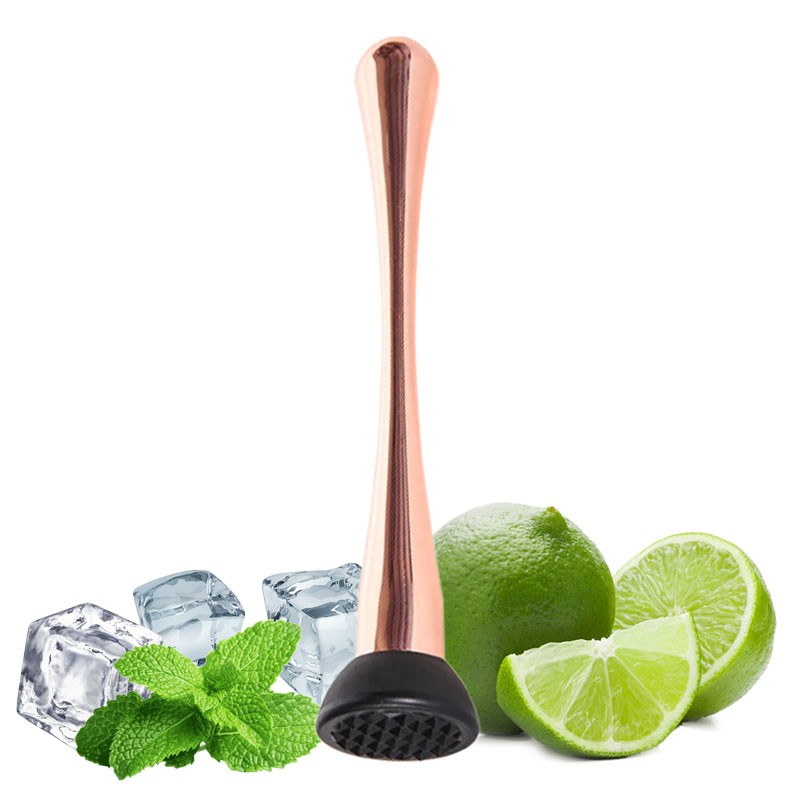 Cóctel Muddler COBRE [MEZCLAR] Mango de Metal y Cabeza de Plástico