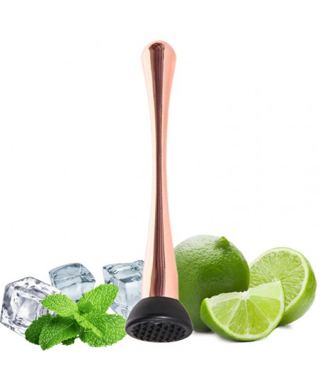 Cóctel Muddler COBRE [MEZCLAR] Mango de Metal y Cabeza de Plástico