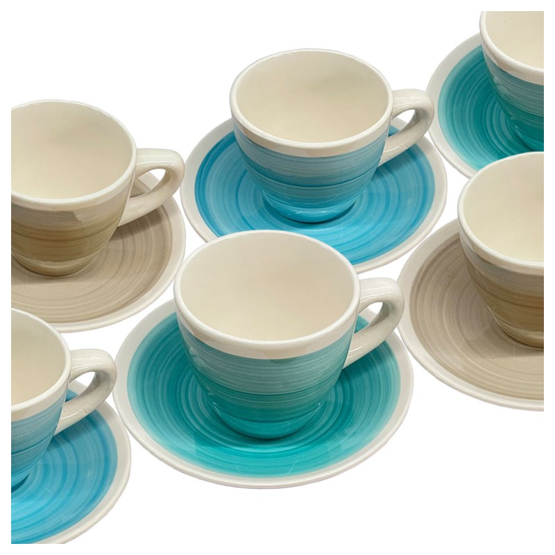 Set CAPUCHINO Multicolor - ALMEIDA [TOGNANA] Ceramica, 210ml