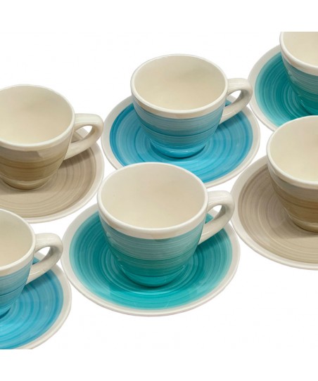 Set CAPUCHINO Multicolor - ALMEIDA [TOGNANA] Ceramica, 210ml