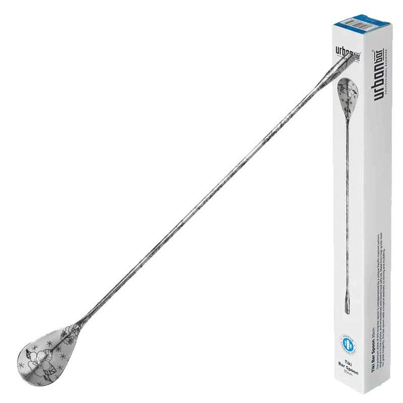 Cuchara de Bar TEARDROP 30cm Estampado TIKI [UrbanBAR] Bar Spoon
