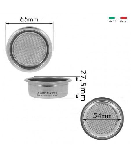 Cesta de Filtro 14g [LA SPAZIALE] para Portafiltro Café de 2 Tazas