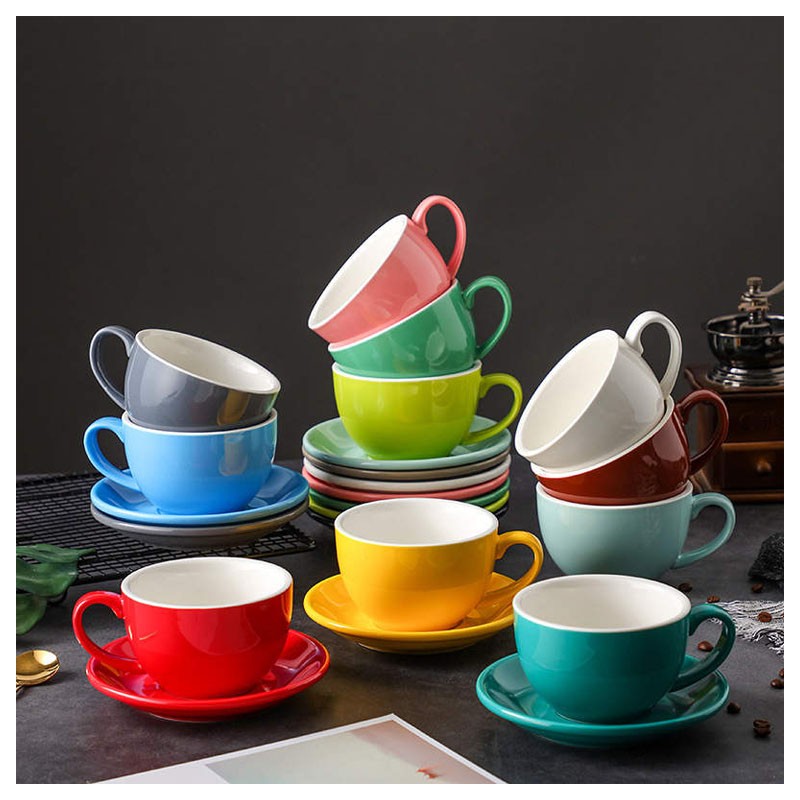 CAPPUCCINO Set [BARISTA LINE] Porcelain (Different Colors) 240ml