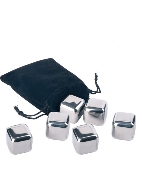 Set of 6 Stainless Steel Reusable Cooler Cubes [HAODI] Whiskey Rocks