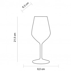 Copa TRITAN (Policarbonato) Vino (Dimensiones) 470ml
