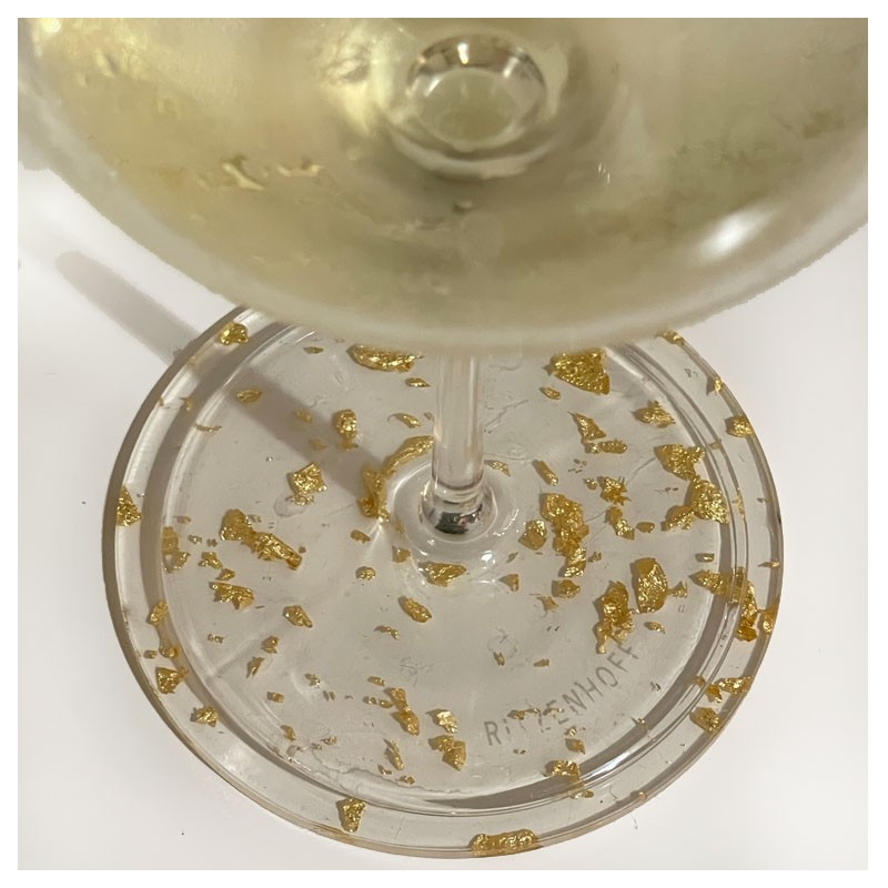 PLASTIC Coaster with GOLD LEAF